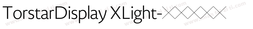 TorstarDisplay XLight字体转换